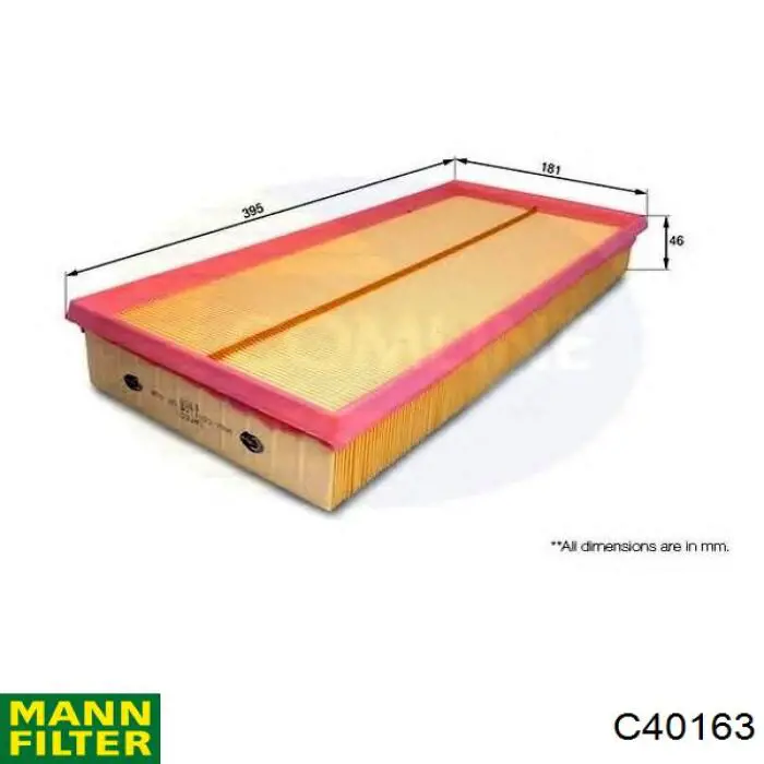 Элемент воздушного фильтра Mann-Filter C40163 цена, от 10.04 USD