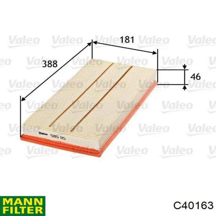 Воздушный фильтр C40163 Mann-Filter