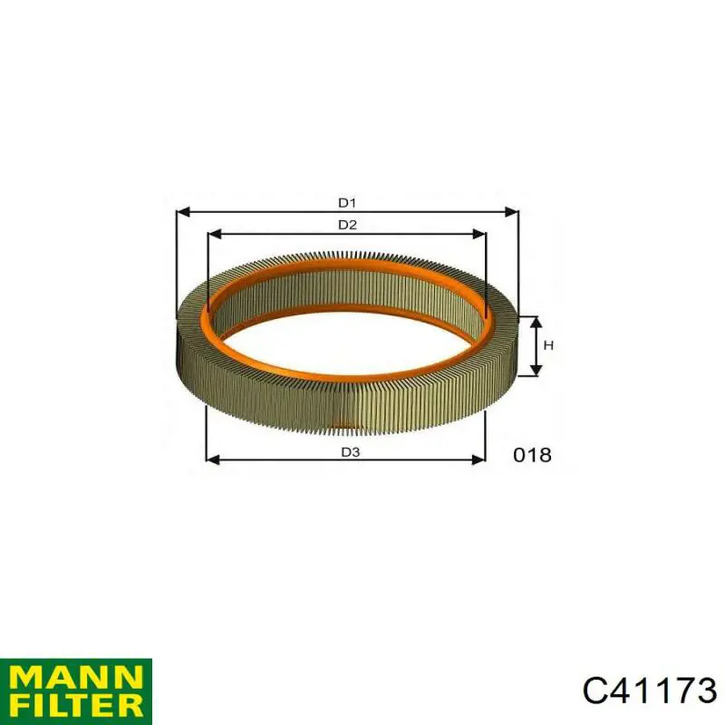Купить C41173 Mann-Filter Автомобильный фильтр воздуха