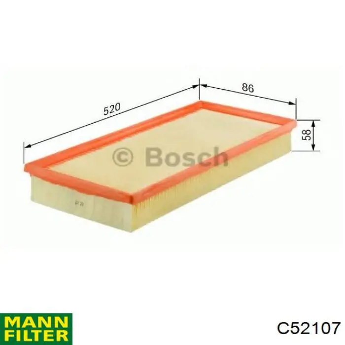 Элемент воздушного фильтра Mann-Filter C52107 цена, от 14.88 USD