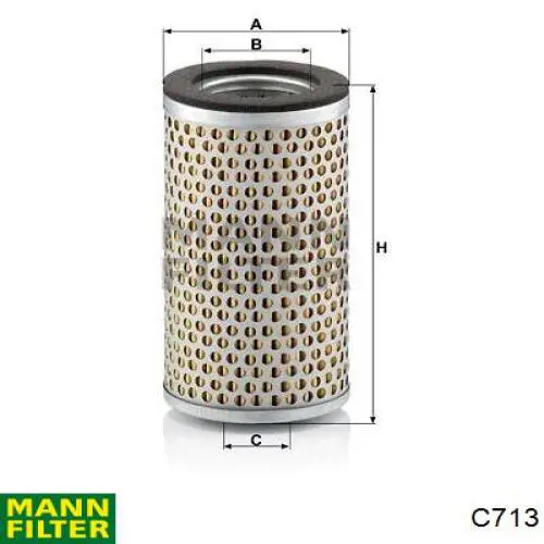 Элемент воздушного фильтра Mann-Filter C713 цена, от 18.73 USD