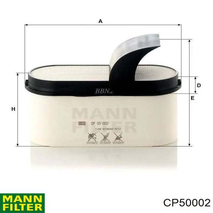 CP50002 Mann-Filter воздушный фильтр