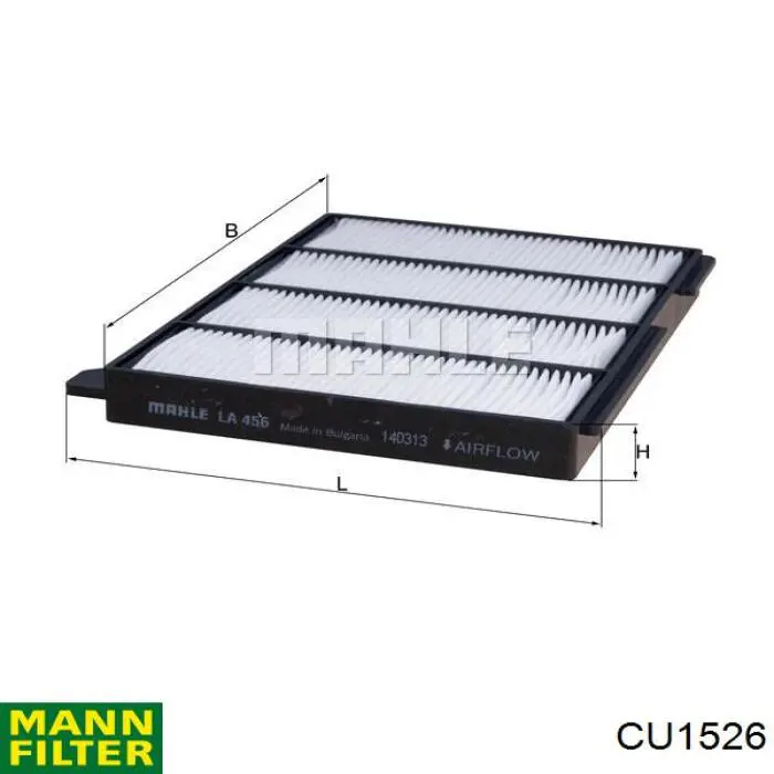 Фильтр воздушный отопителя Mann-Filter CU1526 цена, от 28.66 USD