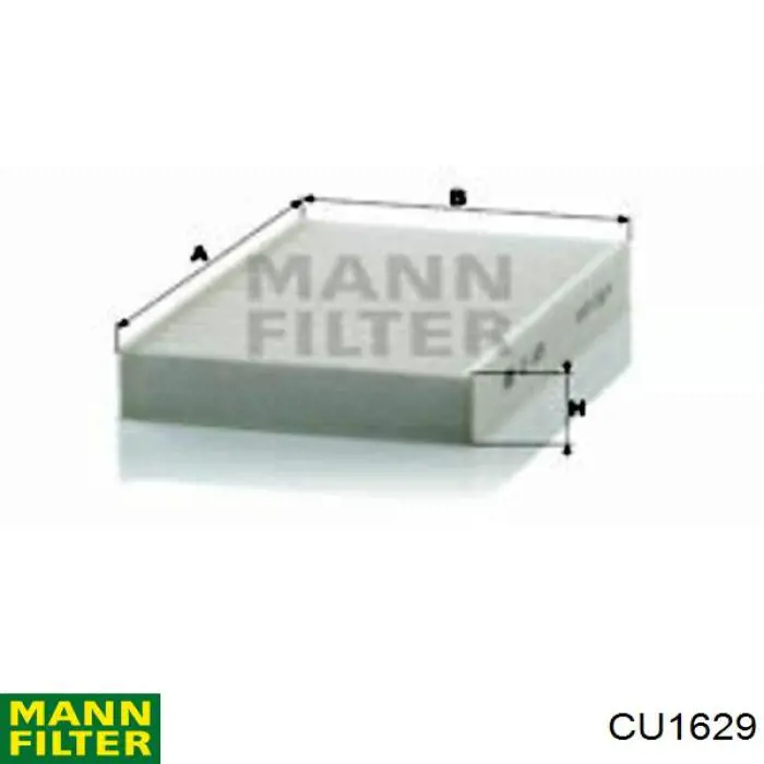 Filtro de habitáculo CU1629 Mann-Filter