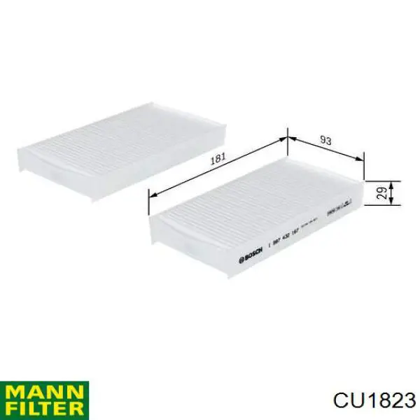 CU1823 Mann-Filter Внутрисалонный фильтр