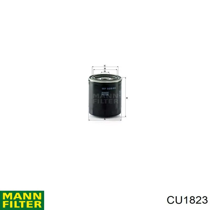 Воздушный фильтр салона Mann-Filter CU1823