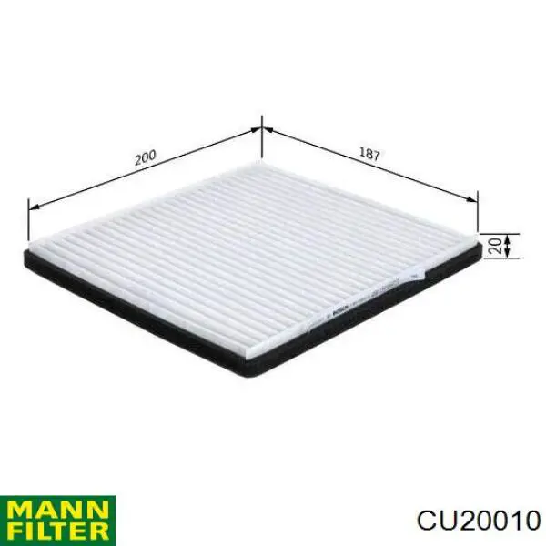 Купить CU20010 Mann-Filter Фильтр салона угольный