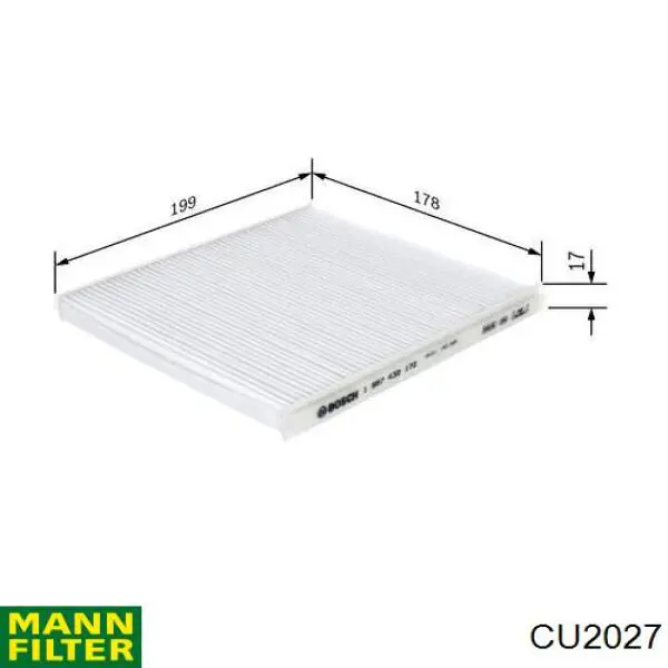 Фильтр салона CU2027 Mann-Filter