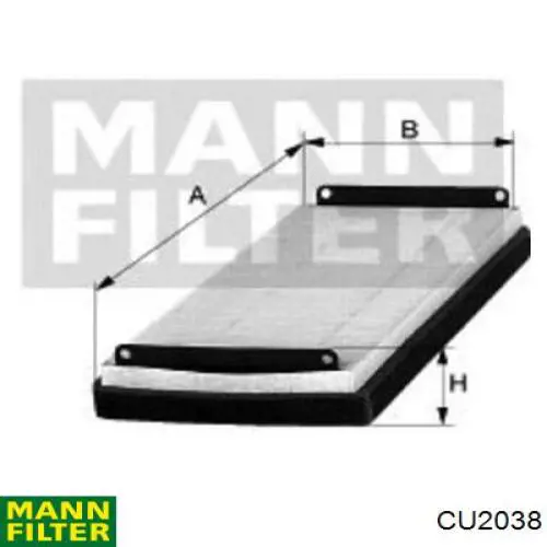 CU2038 Mann-Filter Внутрисалонный фильтр