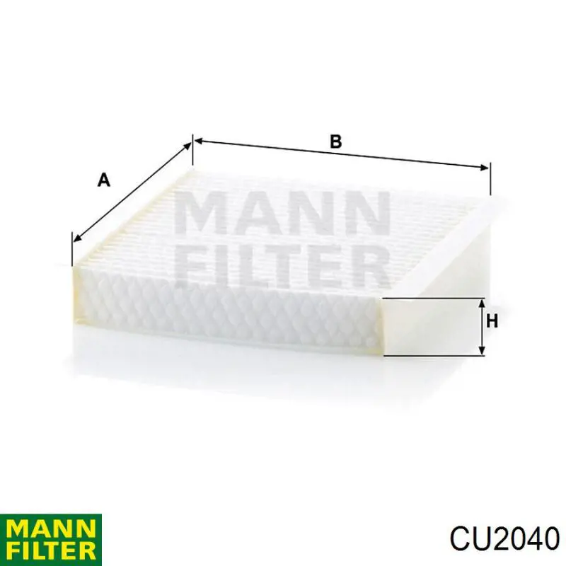 Filtro de habitáculo CU2040 Mann-Filter
