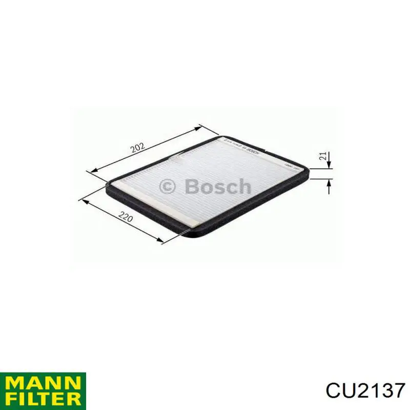 CU2137 Mann-Filter Внутрисалонный фильтр