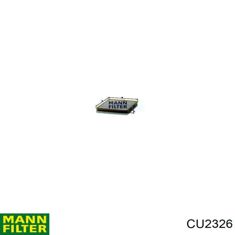 Filtro de habitáculo CU2326 Mann-Filter