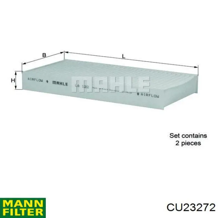 Купить CU23272 Mann-Filter Фильтр салона угольный