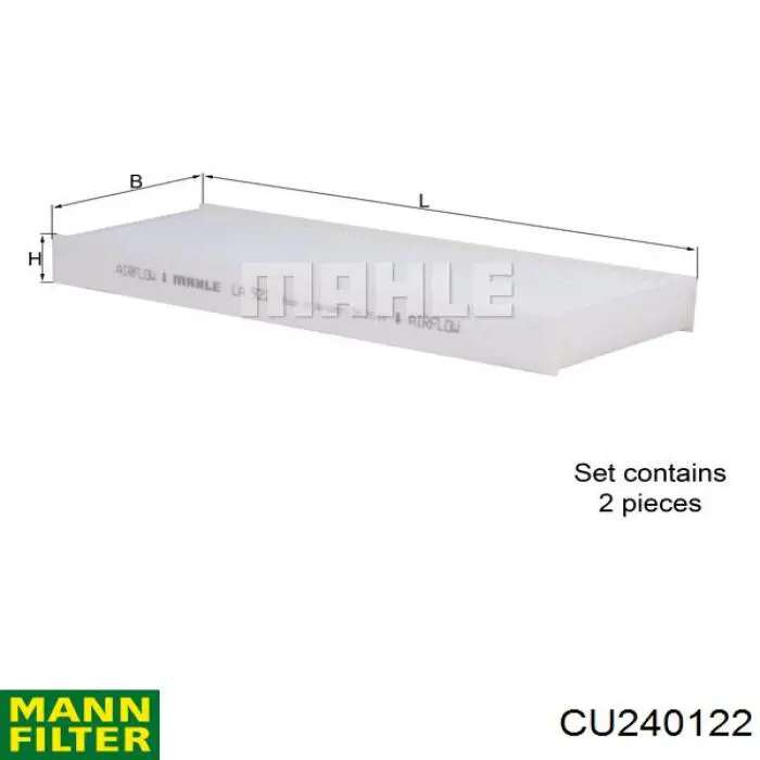 Filtro de habitáculo CU240122 Mann-Filter