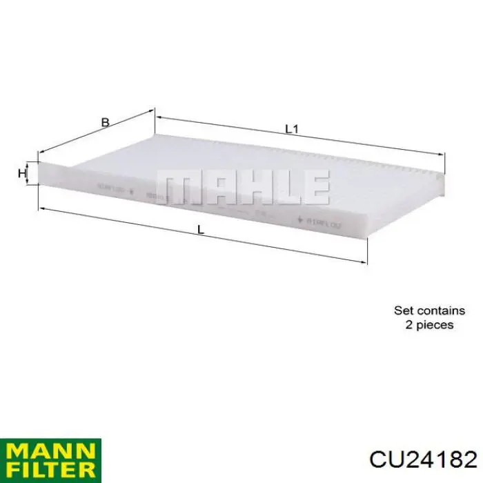 Фильтр воздушный отопителя Mann-Filter CU24182 цена, от 10.14 USD