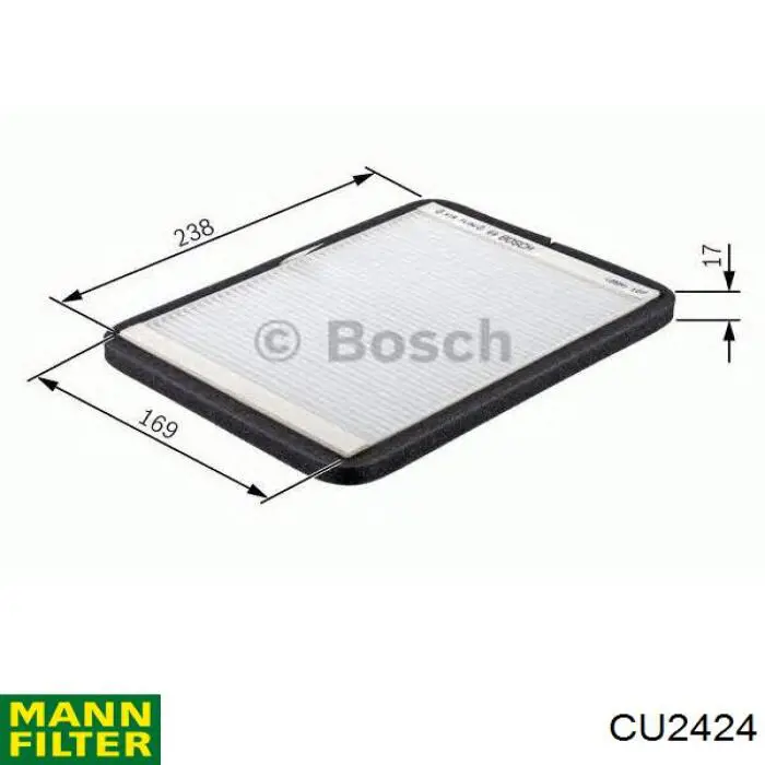 Фильтр салона CU2424 Mann-Filter
