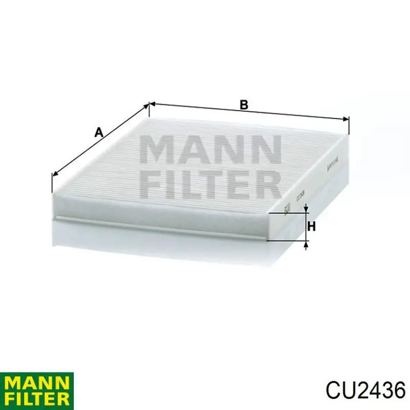 Filtro de habitáculo CU2436 Mann-Filter