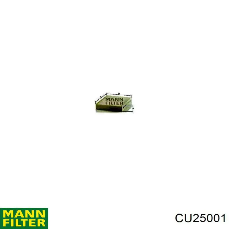 Filtro de habitáculo CU25001 Mann-Filter