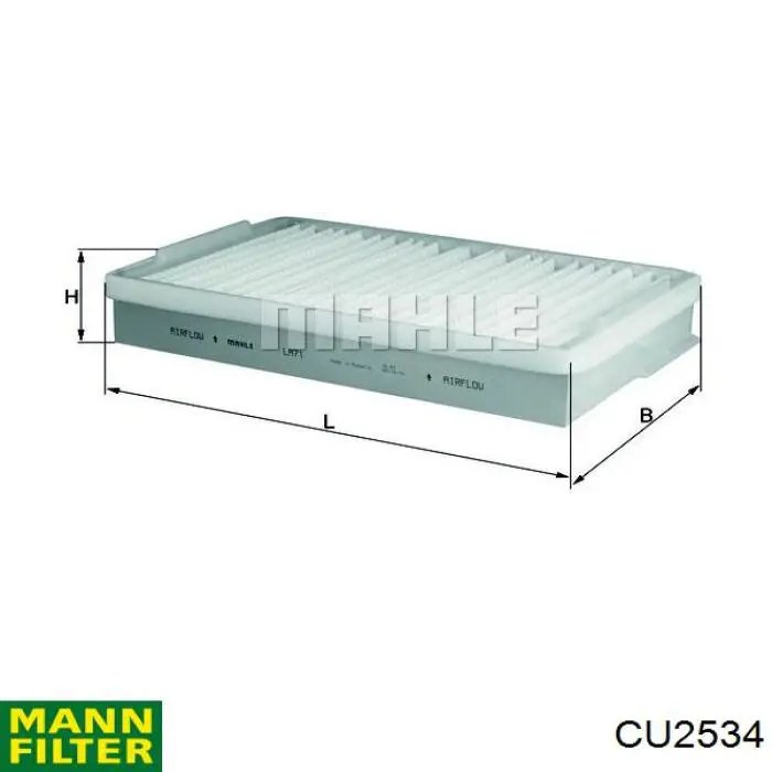 Filtro de habitáculo CU2534 Mann-Filter