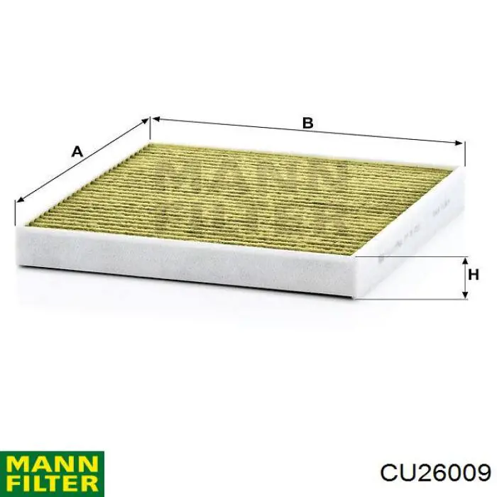 Купить CU26009 Mann-Filter Фильтр салона угольный
