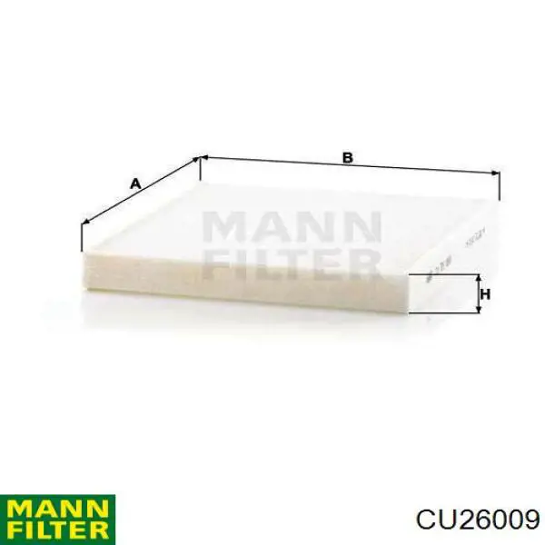 Filtro de habitáculo CU26009 Mann-Filter