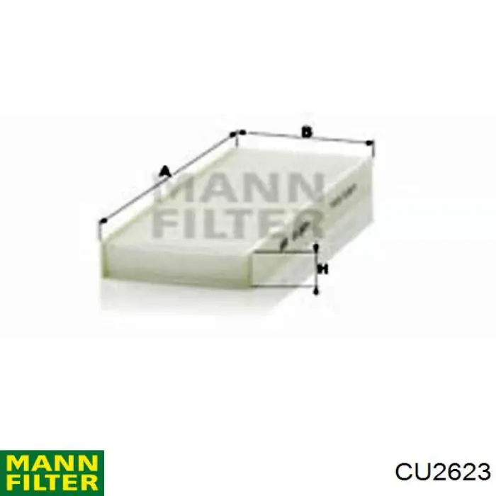 Filtro de habitáculo CU2623 Mann-Filter