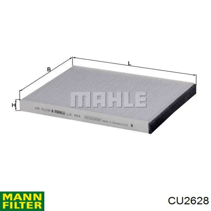 Фильтр воздушный отопителя Mann-Filter CU2628 цена, от 6.53 USD