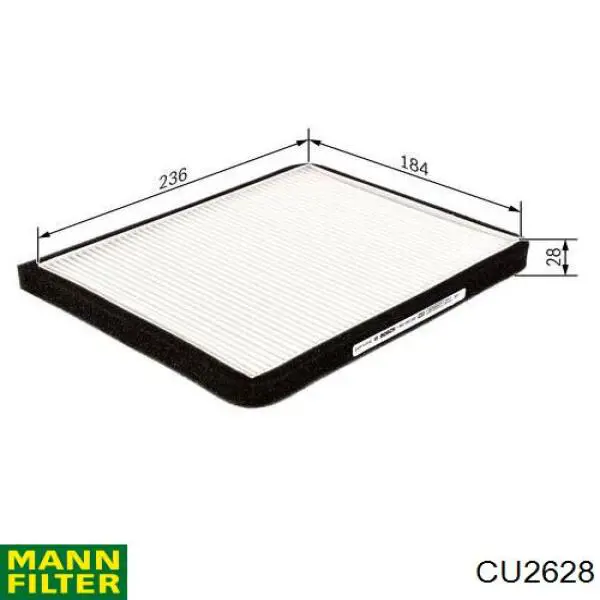 Фильтр воздушный отопителя Mann-Filter CU2628 цена, от 6.53 USD