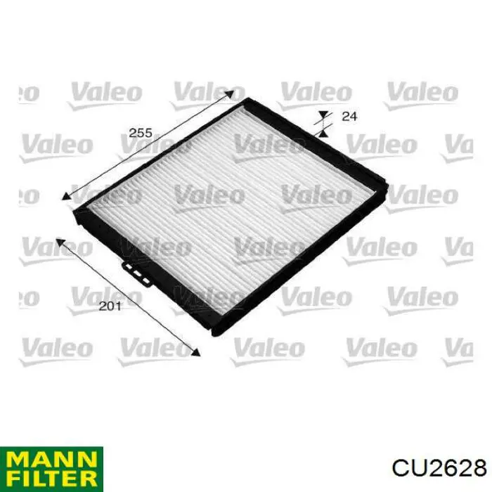 Filtro de habitáculo CU2628 Mann-Filter