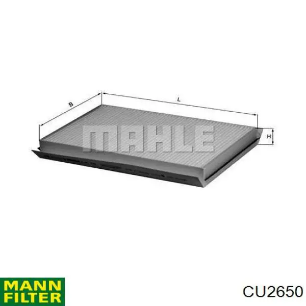 Купить CU2650 Mann-Filter Фильтр салона угольный
