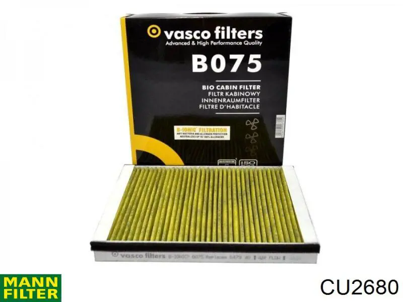 Купить CU2680 Mann-Filter Фильтр салона угольный