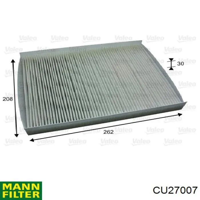 Купить CU27007 Mann-Filter Фильтр салона угольный