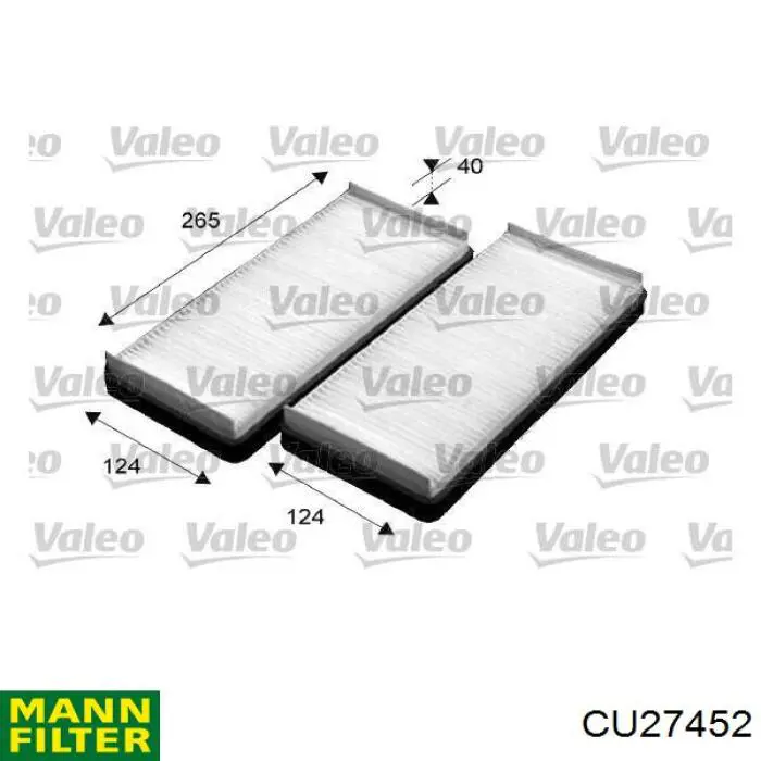Filtro de habitáculo CU27452 Mann-Filter