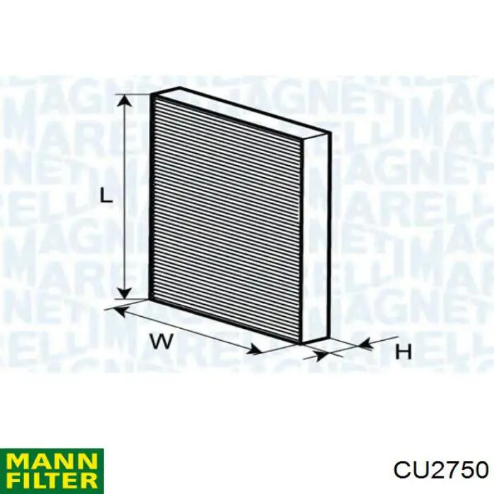 Фильтр салона CU2750 Mann-Filter