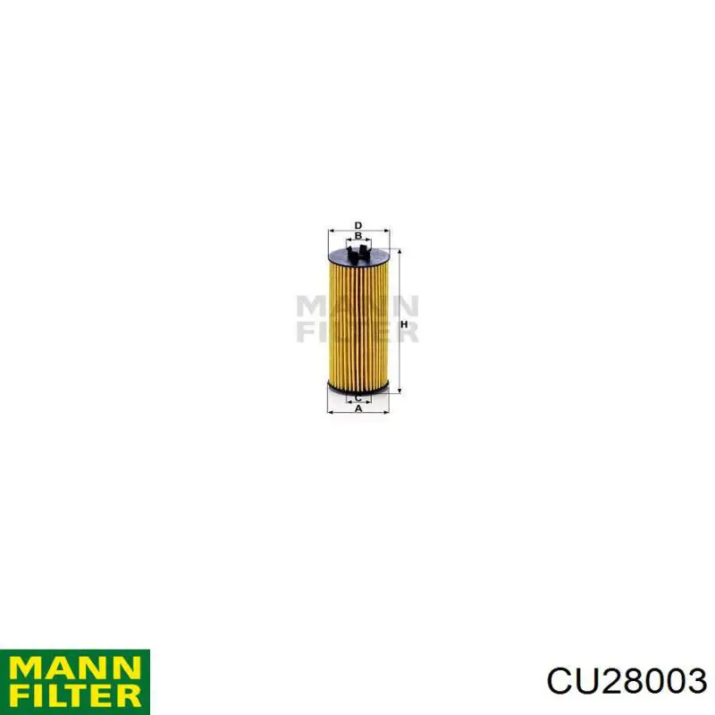 Filtro de habitáculo CU28003 Mann-Filter