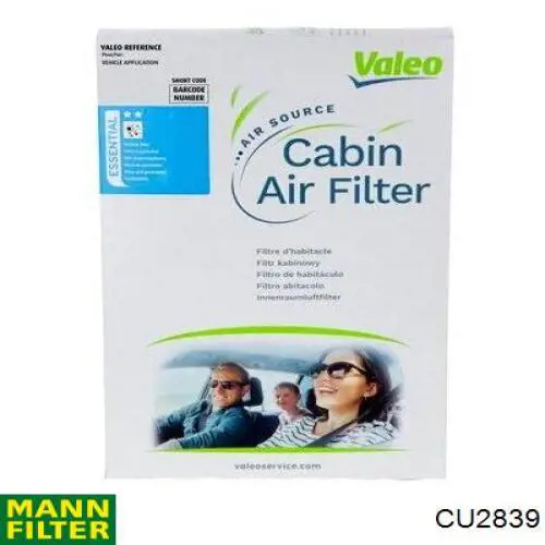 Фильтр воздушный отопителя Mann-Filter CU2839 цена, от 7.82 USD