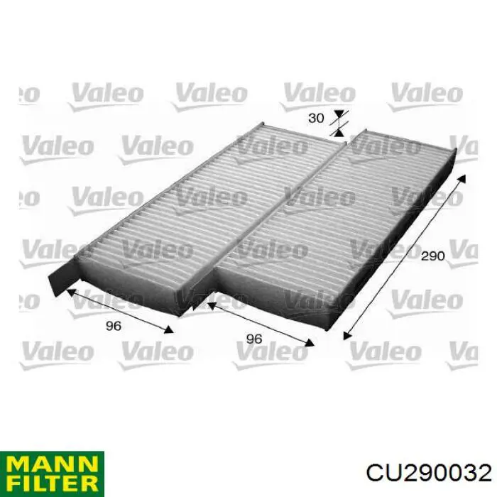 Фильтр воздушный отопителя Mann-Filter CU290032 цена, от 15.17 USD