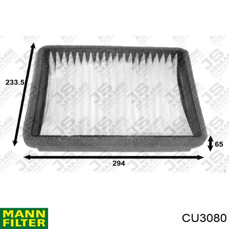 Фильтр воздушный отопителя Mann-Filter CU3080 цена, от 15.34 USD