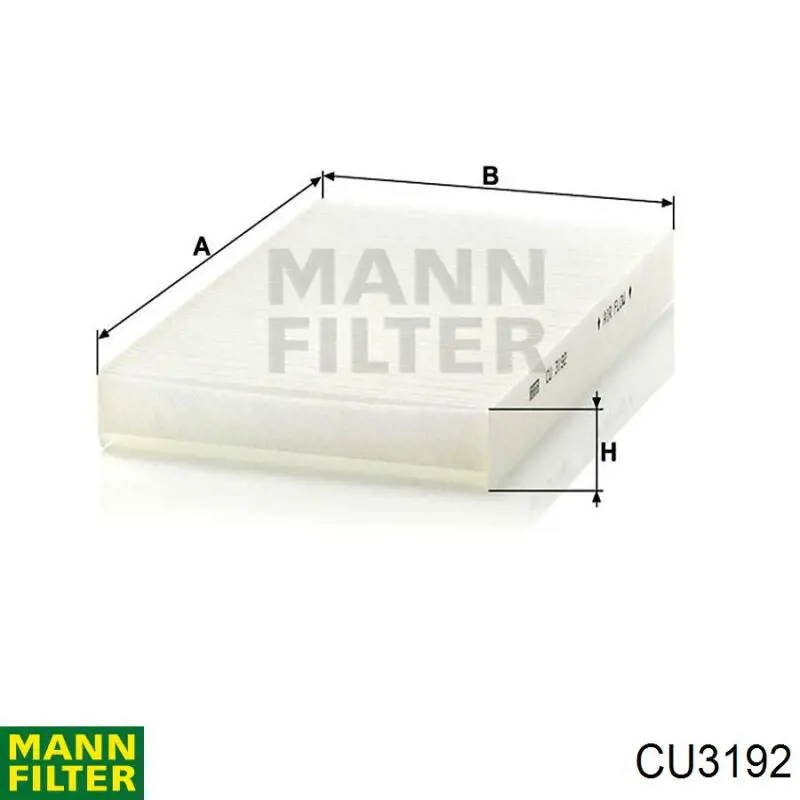 Фильтр воздушный отопителя Mann-Filter CU3192 цена, от 11.10 USD