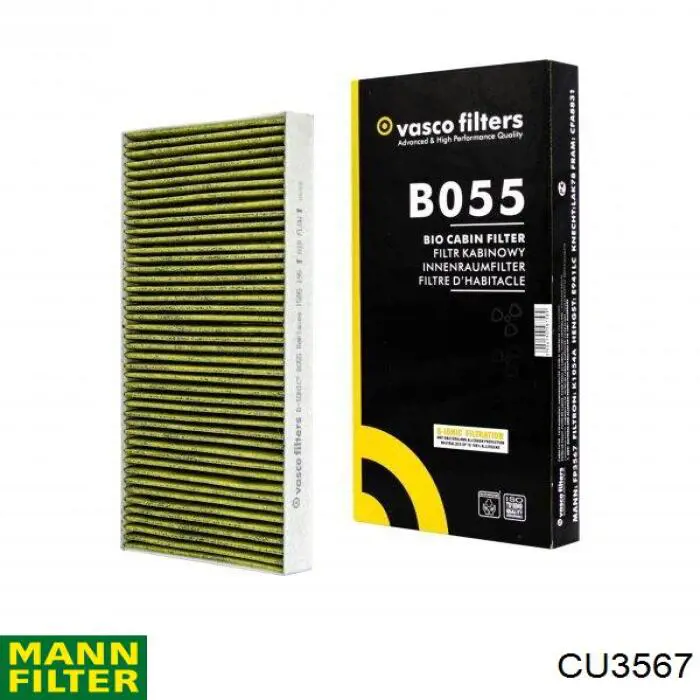 Купить CU3567 Mann-Filter Фильтр салона угольный