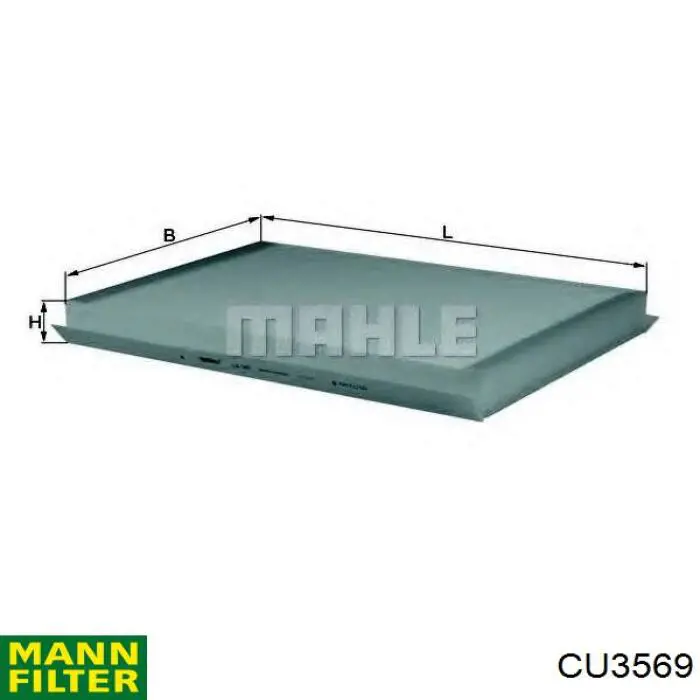 Купить CU3569 Mann-Filter Фильтр салона угольный