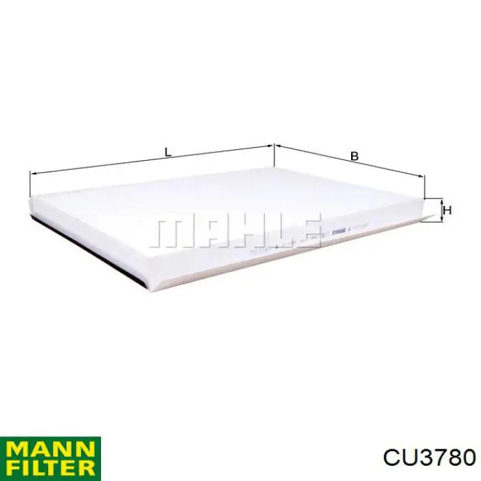 Фильтр воздушный отопителя Mann-Filter CU3780 цена, от 14.23 USD