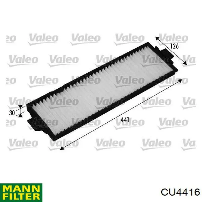 Фильтр воздушный отопителя Mann-Filter CU4416 цена, от 10.14 USD