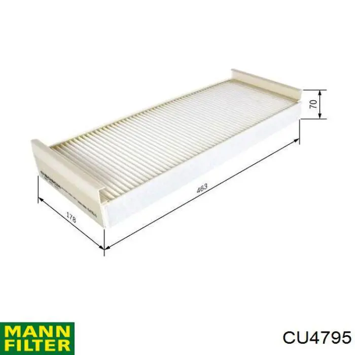 Фильтр воздушный отопителя Mann-Filter CU4795 цена, от 19.98 USD
