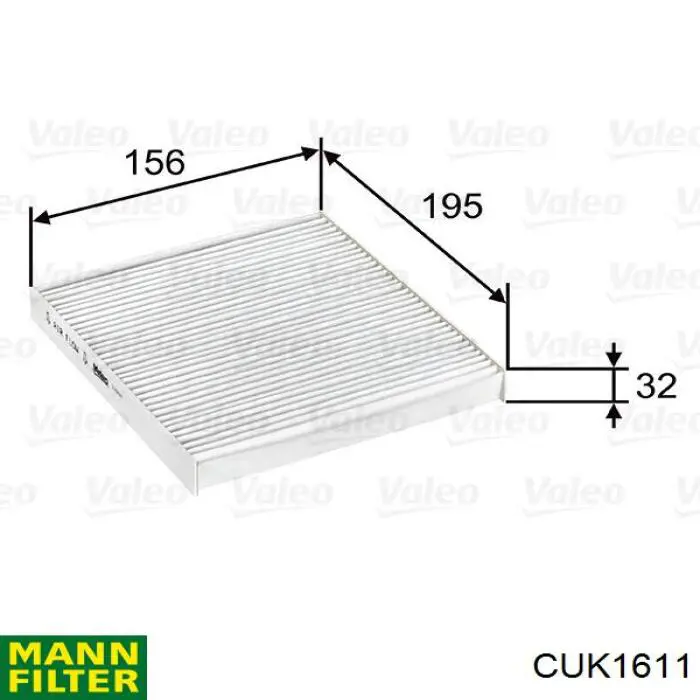 CUK1611 Mann-Filter фильтр салона