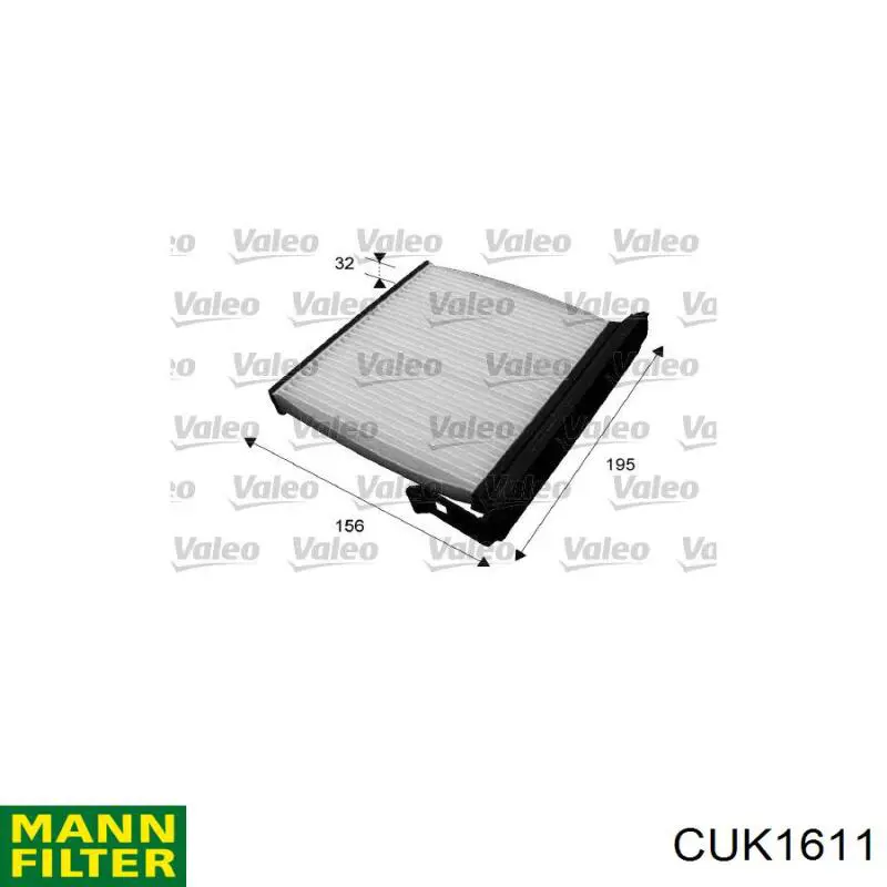 Фильтр воздушный отопителя Mann-Filter CUK1611 цена, от 33.86 USD