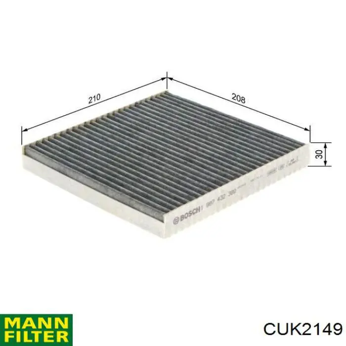 Фильтр воздушный отопителя Mann-Filter CUK2149 цена, от 16.72 USD