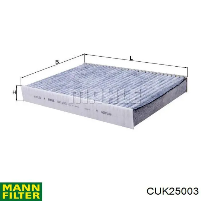 Фильтр воздушный отопителя Mann-Filter CUK25003 цена, от 19.48 USD