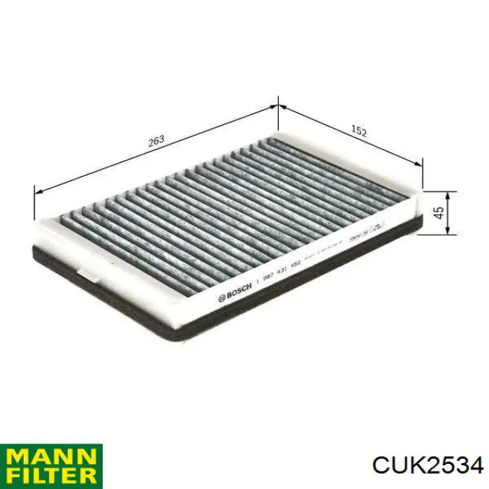 Фильтр воздушный отопителя Mann-Filter CUK2534 цена, от 30.50 USD