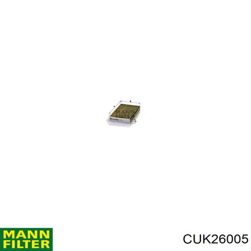 Фильтр воздушный отопителя Mann-Filter CUK26005 цена, от 17.18 USD
